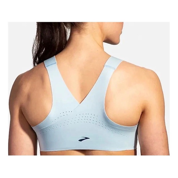 Brooks Dare Crossback Run Bra 40AB Glacier Blue High Impact Sports Bra NEW - Picture 3 of 7